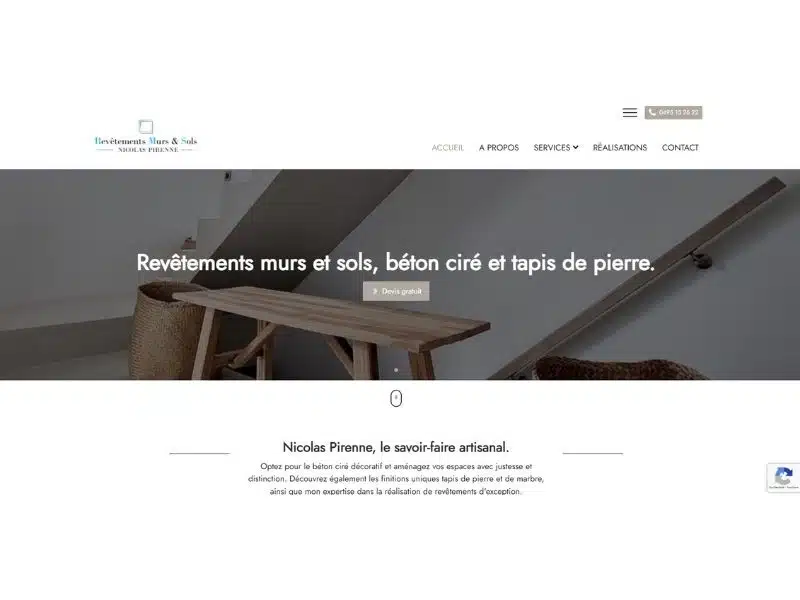 Création du site internet de Nicolas Pirenne à Verviers